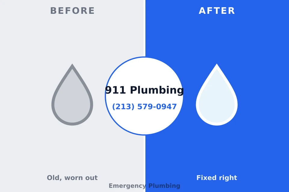 Before and after: plumbing repair Mount Vernon, AL